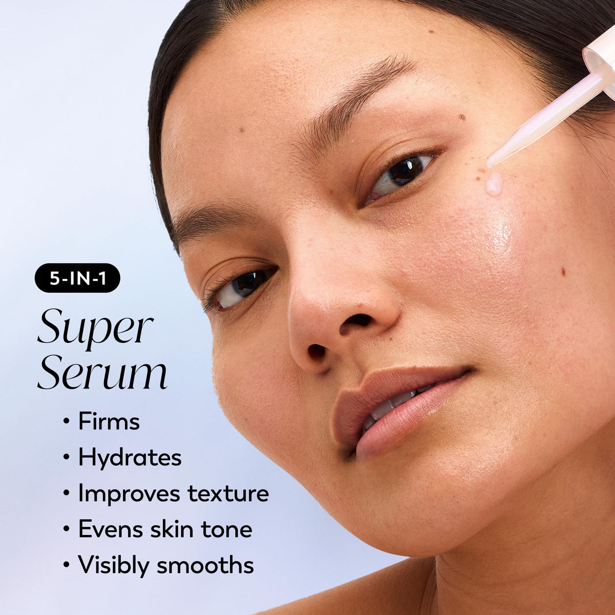 Olay duo on vanity lifestyle shot showing everyday routine convenience and glow