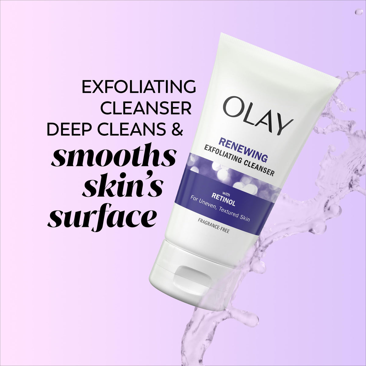 Olay duo pack box and contents flatlay highlighting both cleanser and moisturizer benefits