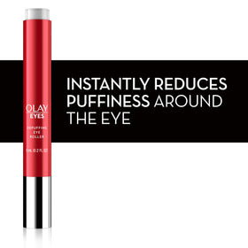 Olay eye roller metal micro-rollers closeup demonstrating cooling, soothing massage