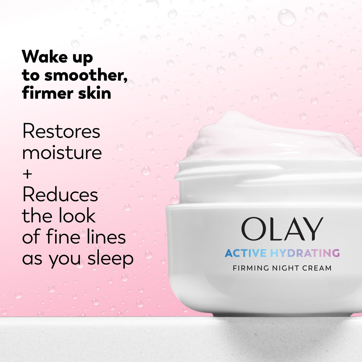Olay cream close-up highlighting rich non-greasy formula that absorbs quickly