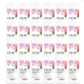 Olay front packaging showing bottle and scent freshness benefit