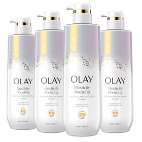 Olay front packaging showing bottle and label for firming benefits