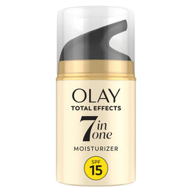 Olay front packaging showing Total Effects SPF 15 for daily protection