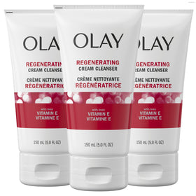 Olay front packaging showing bottle and label with clear benefit
