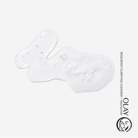 Olay gel texture close-up illustrating lightweight consistency and easy lather