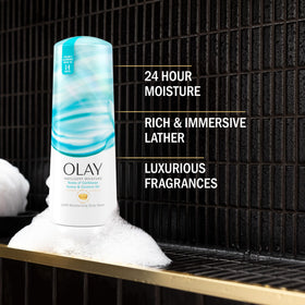 Olay pump detail enabling easy dispensing and controlled use
