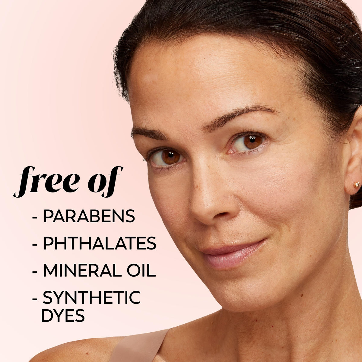 Olay ingredient label highlighting niacinamide and peptide benefits