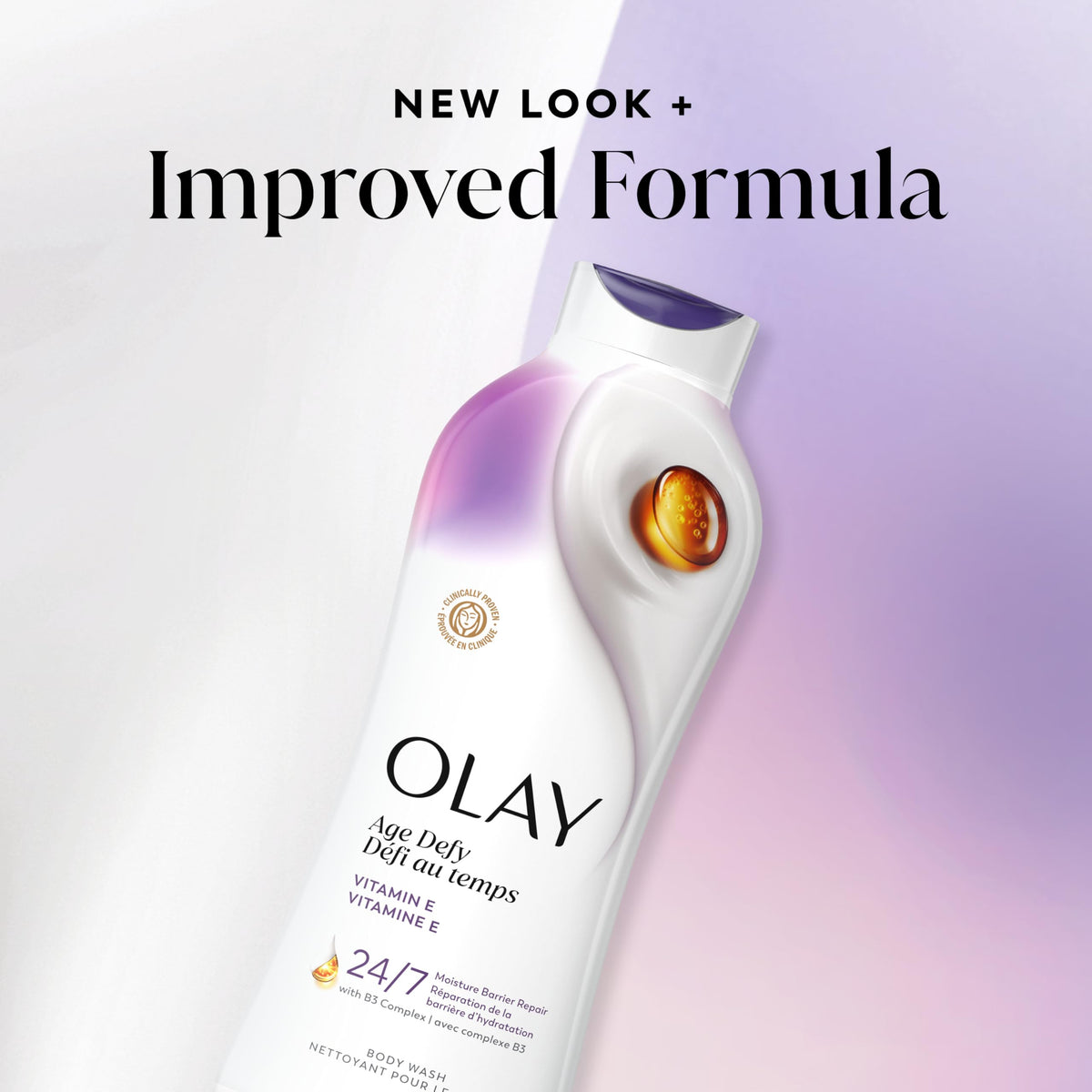 Olay ingredients visual highlighting B3 and hyaluronic-supporting actives