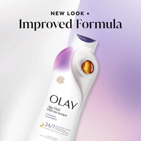 Olay ingredients visual highlighting B3 and hyaluronic-supporting actives