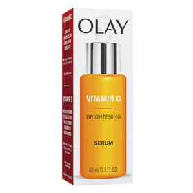 Olay flatlay of Vitamin C and peptides ingredients, communicates active benefits