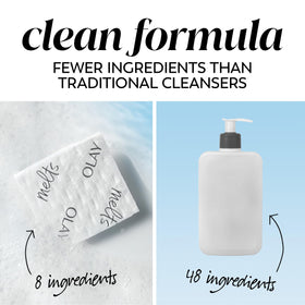 Olay product label close-up showing ingredient simplicity and clarity