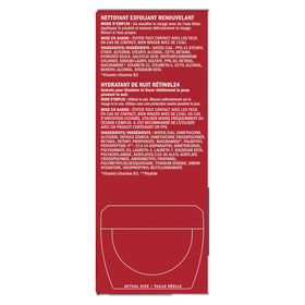 Olay product label detail showing ingredient list and transparency benefit