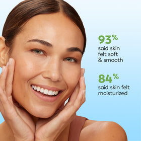 Olay product label closeup highlighting aloe formulation benefits