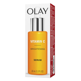 Olay serum staged on bathroom counter in morning routine, lifestyle convenience
