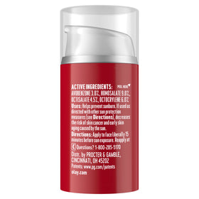 Olay jar on bathroom counter as part of a quick morning routine