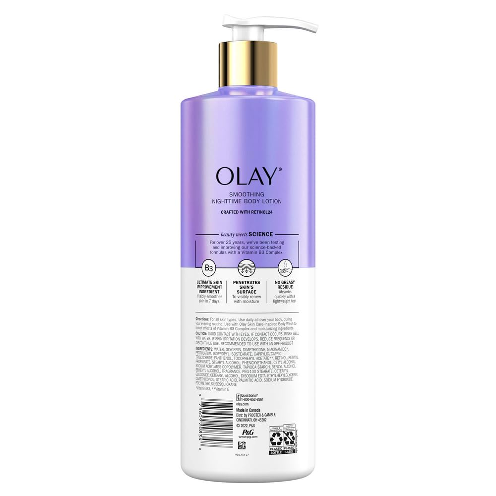 Olay lotion on bathroom counter in lifestyle setting suggesting daily routine ease