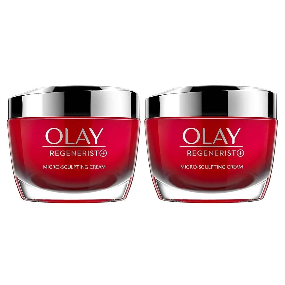 Olay front jar showing cream texture and instant hydration benefit