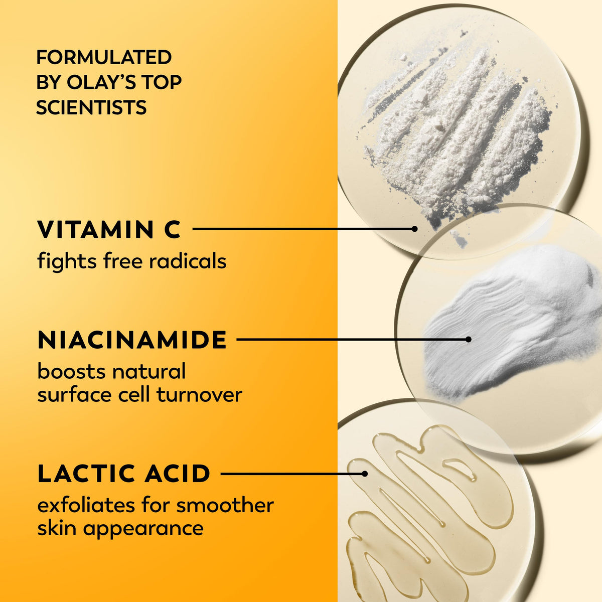 Olay open jar top view highlighting lightweight formula and glow