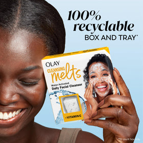 Olay multiple dry pads spread flat showing single-use convenience benefit