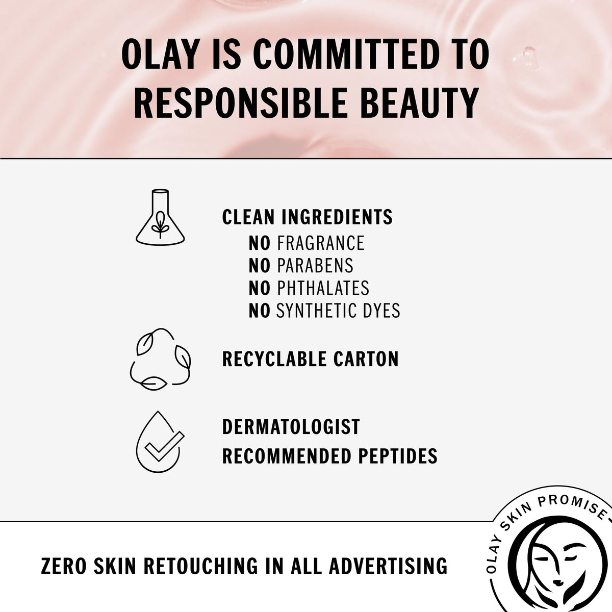 Olay 1.3oz bottle next to everyday items, demonstrates compact travel-friendly size