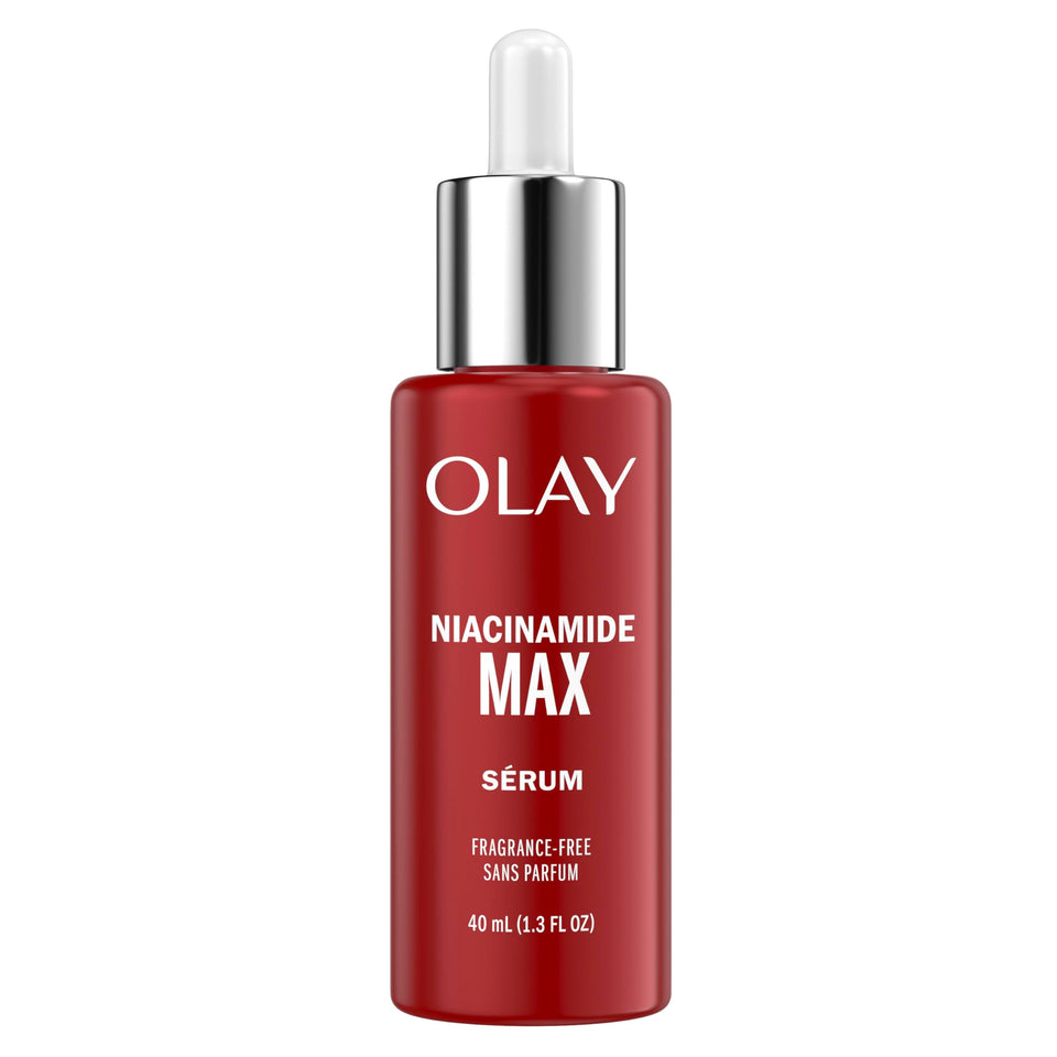 Olay front packaging showing bottle and label, clear product identity and clean design