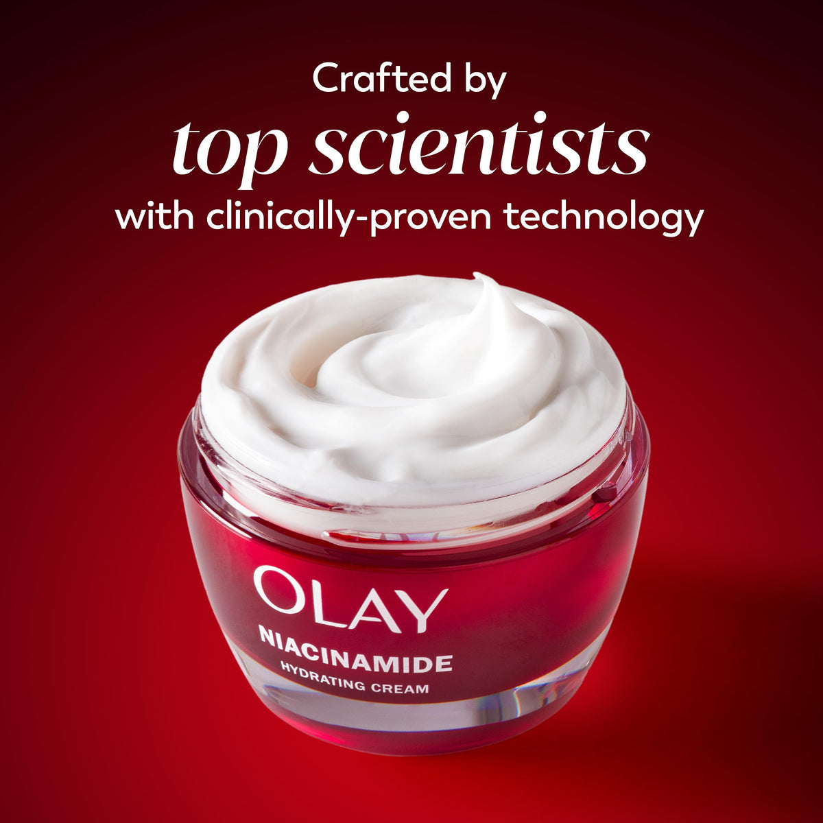 Olay moisturizer worn under makeup illustrating seamless compatibility benefit
