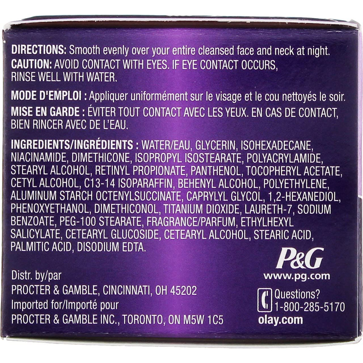 Olay open jar with cream texture highlighting fast absorption benefit