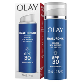 Olay on bathroom shelf in lifestyle setting for morning routine