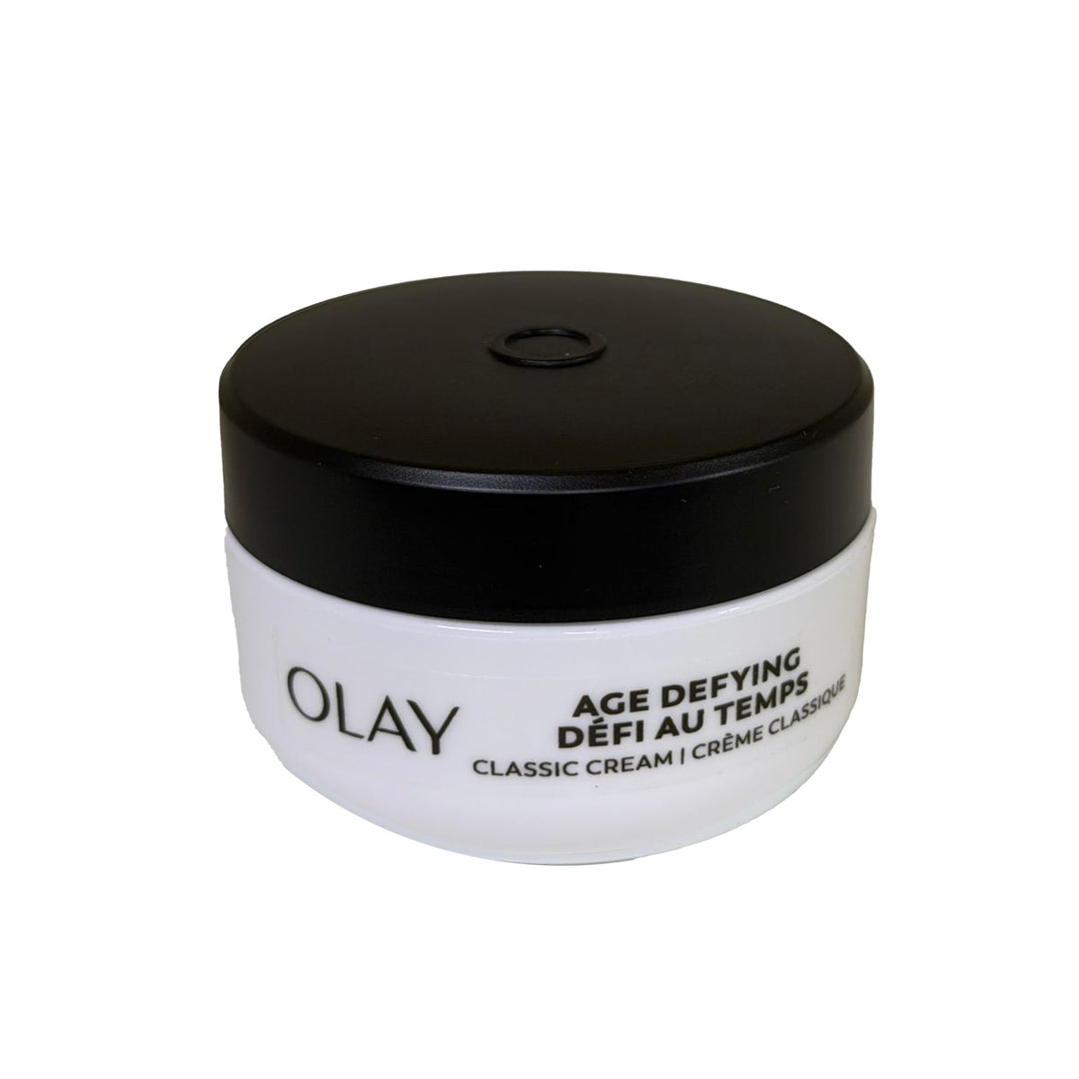 Olay jar open texture closeup showing smooth creamy consistency