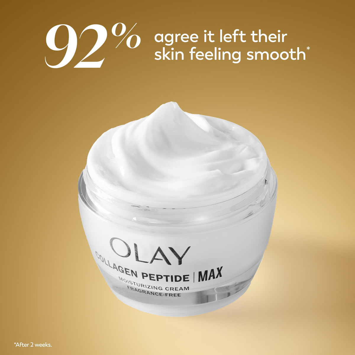 Olay ingredient panel close-up showing clean formula benefits