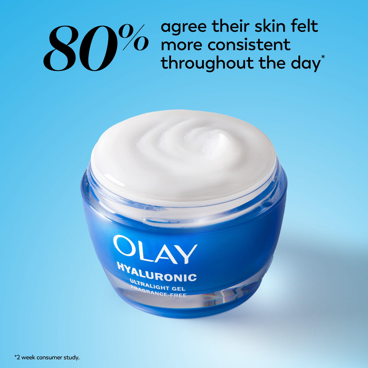 Olay label close-up showing ingredients list for transparent formulation
