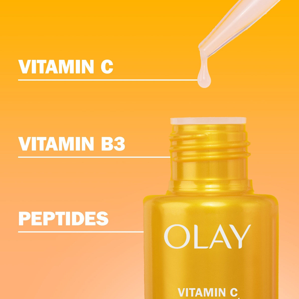 Olay pipette droplet on skin demonstrating application and immediate hydration