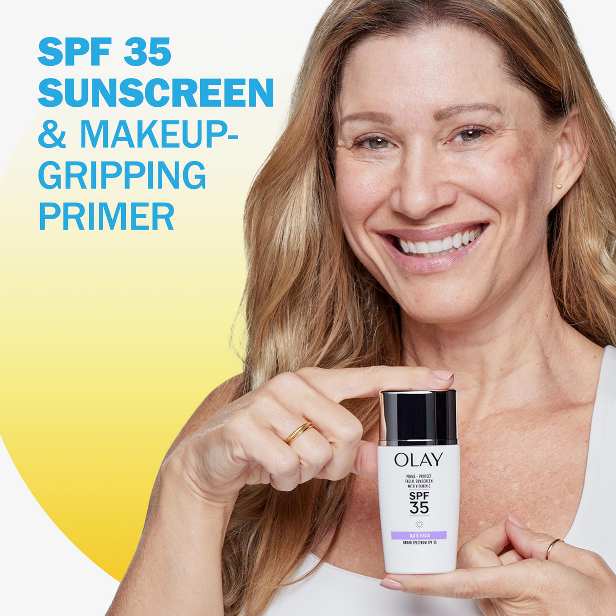 Olay dispensing product from tube close-up demonstrating easy application benefit