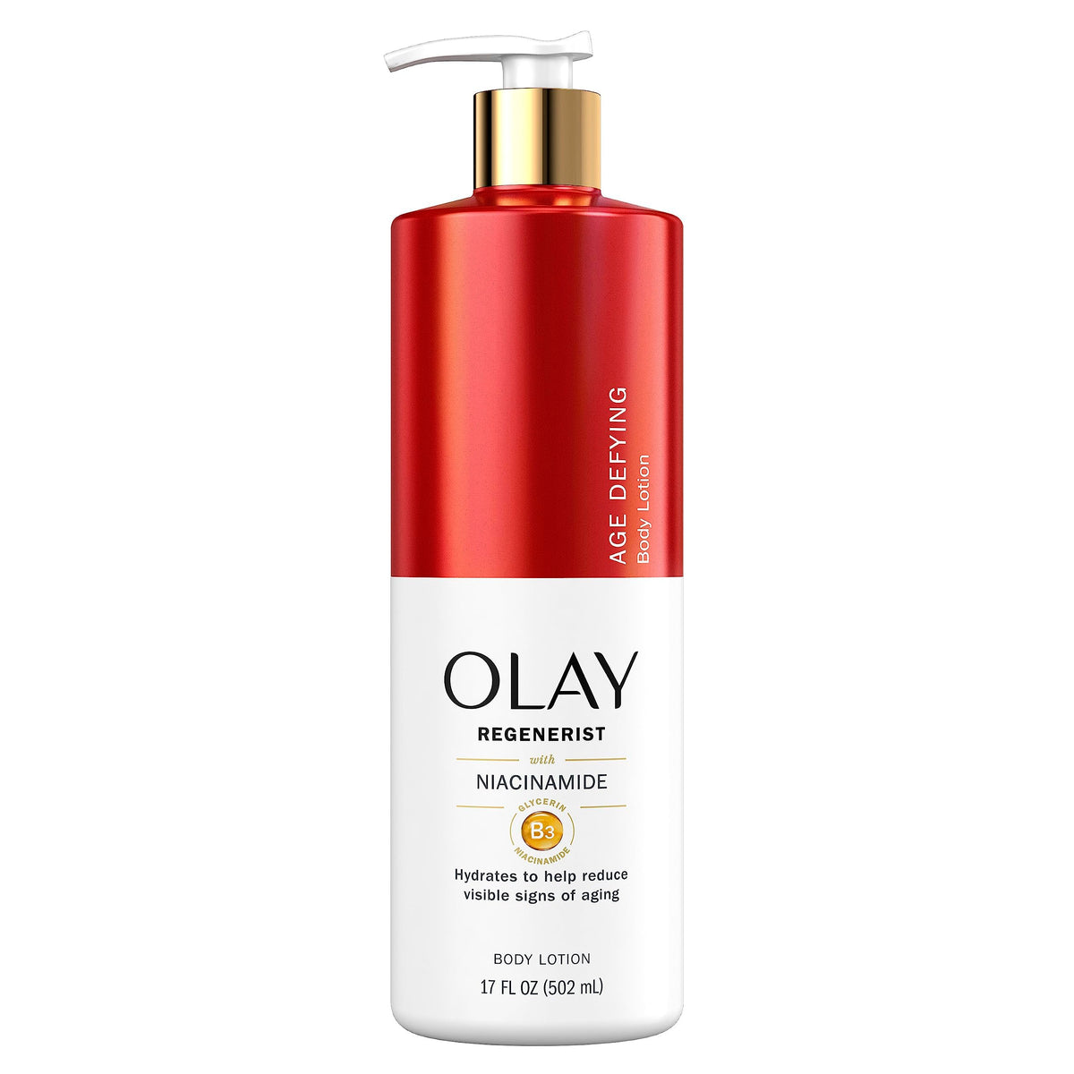Olay pump dispenser closeup demonstrating easy, mess-free dispensing