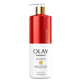 Olay pump dispenser closeup demonstrating easy, mess-free dispensing