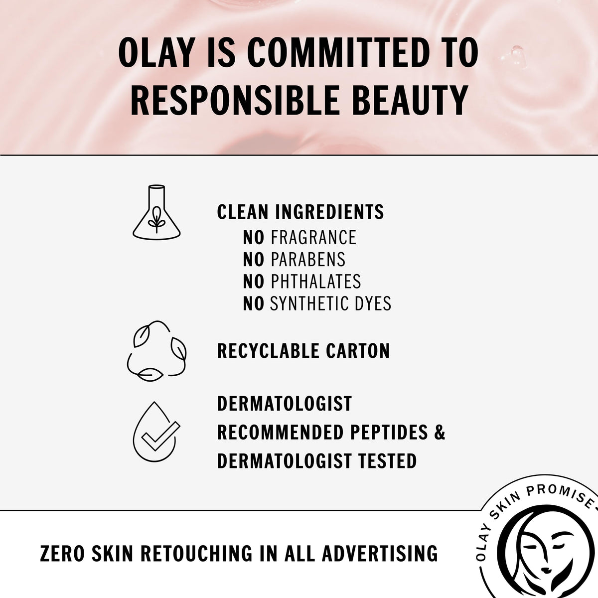 Olay Regenerist being smoothed on face demonstrating even coverage and hydration