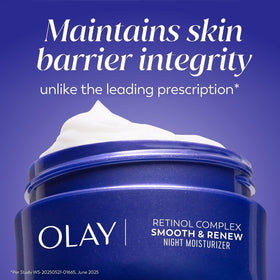 Olay applying cream to cheek showing easy spread and hydration benefit