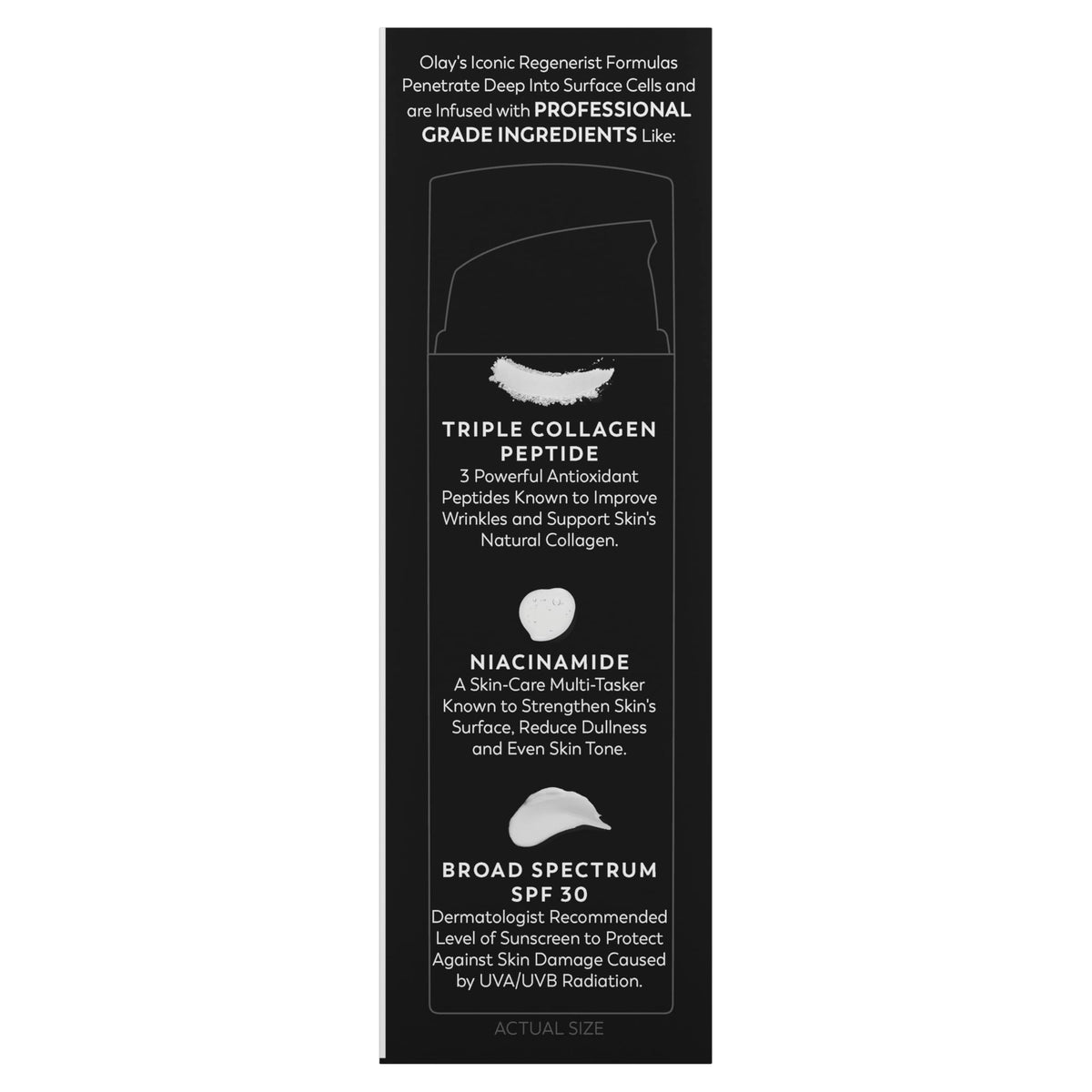 Olay Regenerist before and after skin texture comparison shows visible smoothing benefit