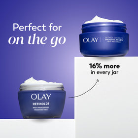 Olay close-up of pearl-like cream indicating rich yet lightweight feel