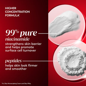 Olay cream on fingers showing smooth non-greasy application benefit