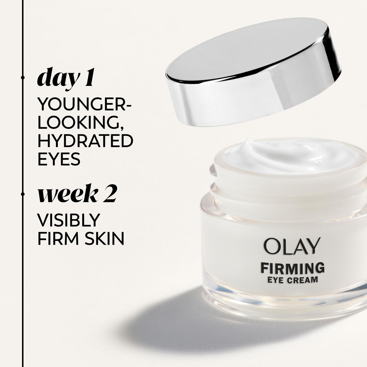 Olay cream on fingertip ready to apply demonstrating smooth spread benefit