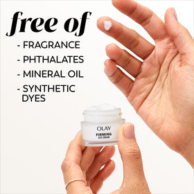 Olay ingredient layout highlighting collagen peptide and niacinamide benefit