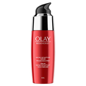 Olay front bottle showing product packaging and hydrating benefit
