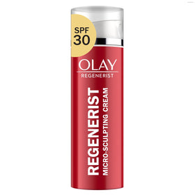 Olay Regenerist front jar shows clean packaging and easy identification benefit