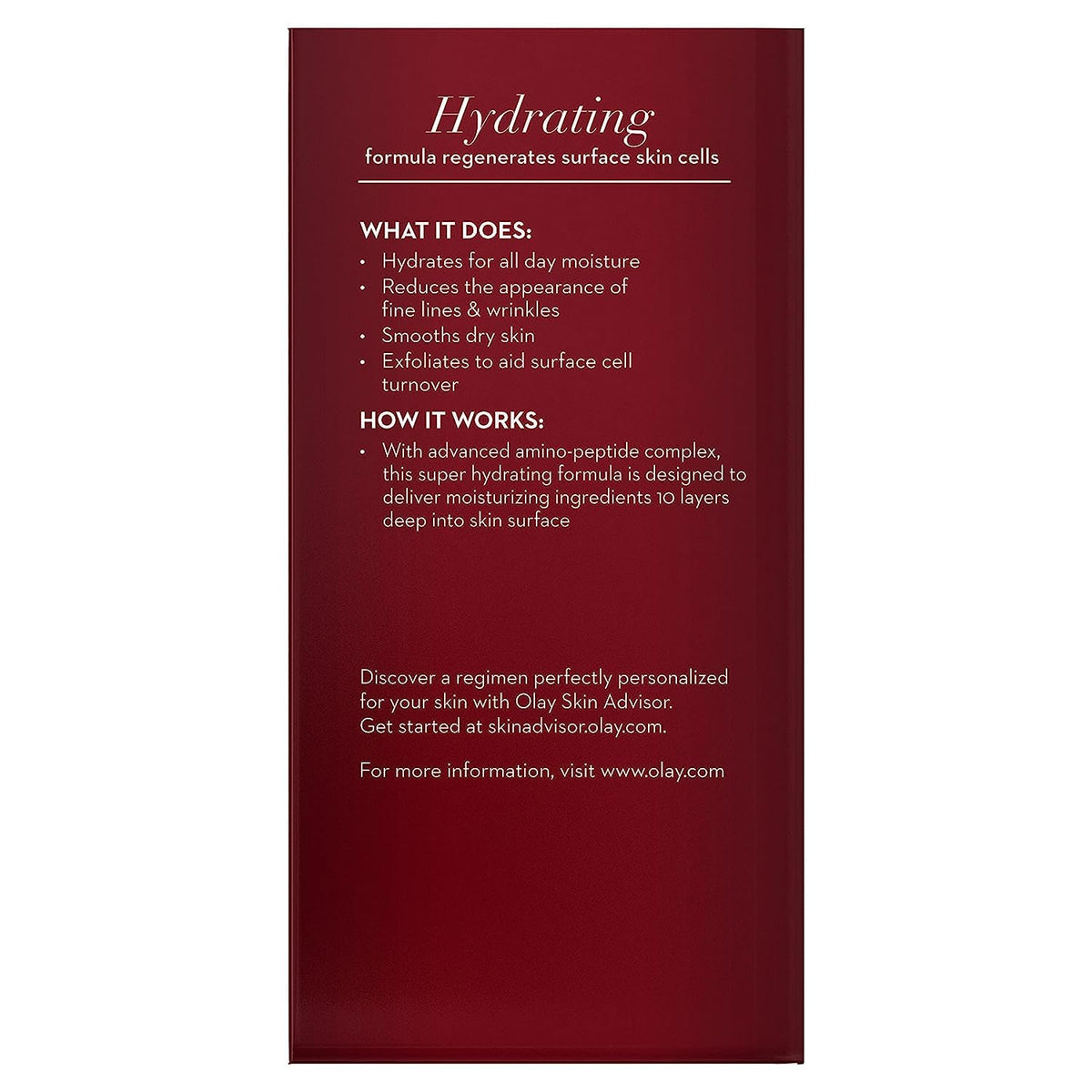 Olay Regenerist peptide complex graphic emphasizing deep delivery