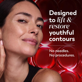 Olay product ingredients label highlighting Triple Collagen Peptide and NAD+