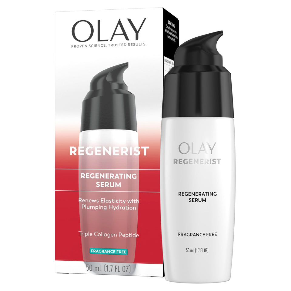 Olay front packaging showing 1.7 oz jar and product branding for clear identification