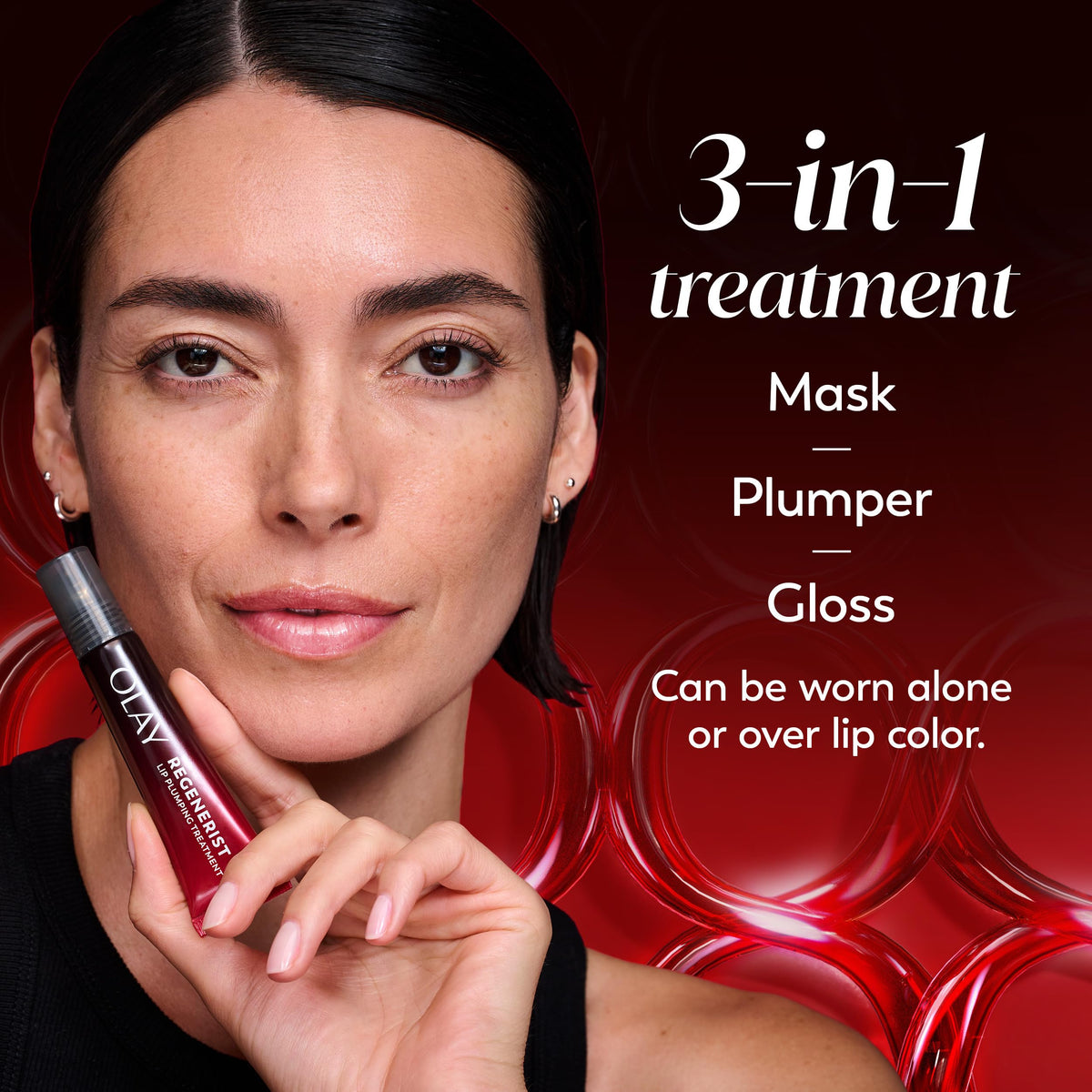 Olay cooling metal applicator close-up smoothing product for even, refreshing application