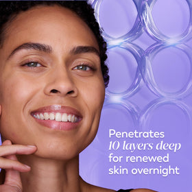 Olay jar on a nightstand demonstrating nightly skincare routine benefit