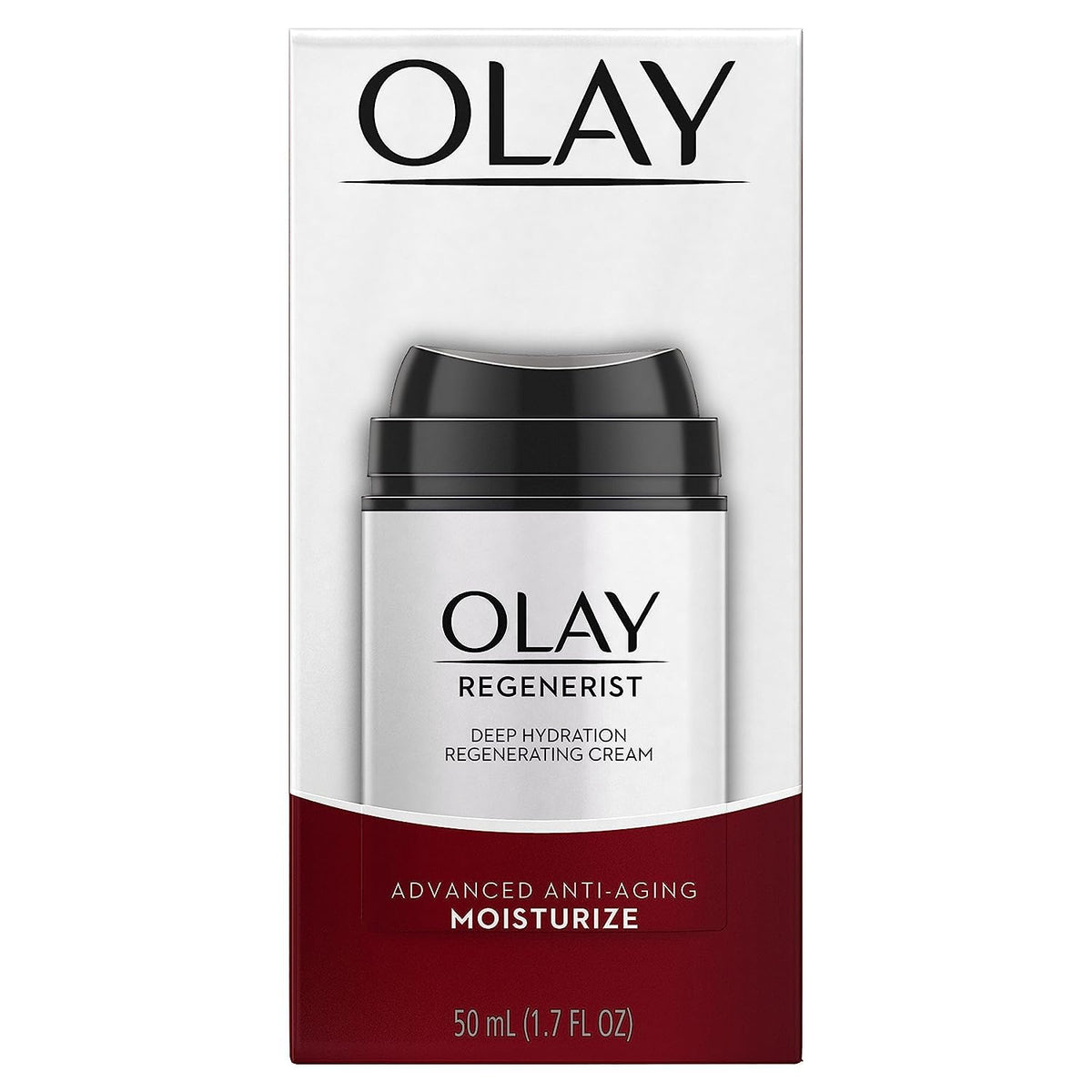 Olay Regenerist open jar cream texture highlighting hydration boost